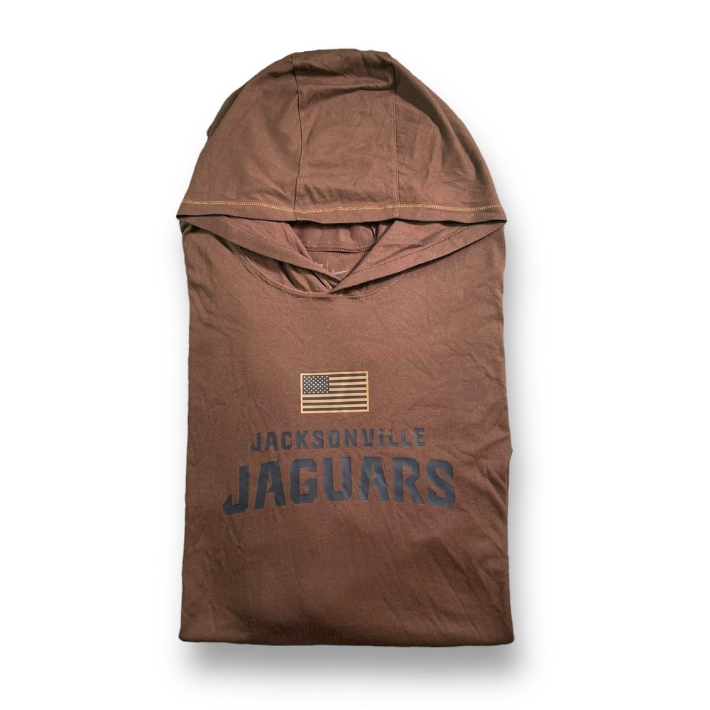 Nike NFL Salute To Service Jacksonville Jaguars Hooded T-Shirt Mens Sz 3XL EUC